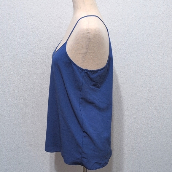Paper Crane Cami Tank Top Blue Size Medium Racer back V-Neck - Picture 4 of 8